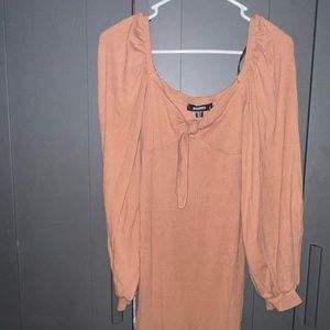 Missguided Nude Dress with Knot in front